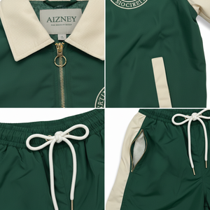 Ensemble veste et short coupe-vent et respirant pour homme 2026, style streetwear, polyester/nylon, avec cordon de serrage - Product Image 2