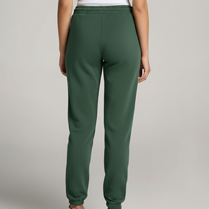 New <b>Women's</b> Fleece Sweatpants Solid <b>Green</b> Drawstring Waist Embroidery Logo Right Leg Casual Autumn Wear Full Length <b>Joggers</b> - Product Image 2