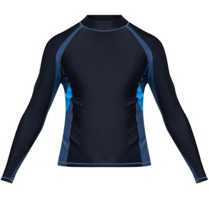 Men's Long Sleeve Rash Guard Color Blocked Spandex Polyester Quick Dry <b>Compression</b> <b>Shirt</b> for Gym Fitness Activities - Product Image 1