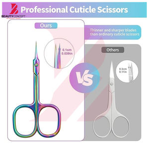 Tijeras para Cutículas de Uñas Duraderas a Precio de Mayoreo, Tijeras de Manicura de Acero Inoxidable con Punta Afilada de Precisión en Varios Colores - Product Image 4