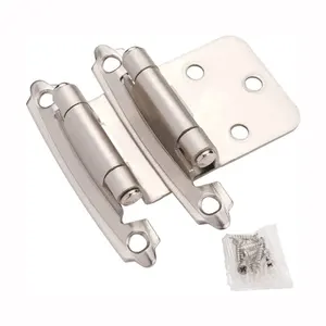 High Quality 3/8" Insert Self-Closing Semi Concealed Wrap Hinge American Style for Cabinet & Glass Door Furniture Hinges