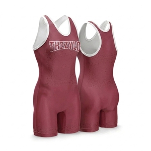 Hot Sale Top Quality Trendy Wrestling Singlet Custom Sublimation <b>Compression</b> Fighting Sleeveless Training Competition Suit - Product Image 6