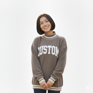เสื้อสเวตเตอร์ไหมพรมคอเต่าทรงโอเวอร์ไซส์สำหรับผู้หญิง พิมพ์ลายตัวอักษรตามสั่ง สวมใส่สบายๆ ในฤดูใบไม้ร่วง - Product Image 1