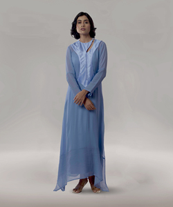 Kurti Étnico Ligero de Chifón Plisado para Mujer con Diseño de Túnica Fluida, Chic, Elegante y Cómodo - Product Image 2