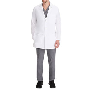 Blouse médicale blanche pour hommes, grande taille, légère, uniforme d'hôpital avec tissu sécurisé anti-aiguilles pour le personnel médical - Product Image 3