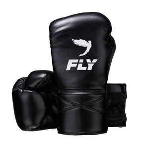Gants de boxe noirs de haute qualité en gros avec fermeture auto-agrippante, respirants, imperméables et sangle de poignet réglable – Authentiques - Product Image 1