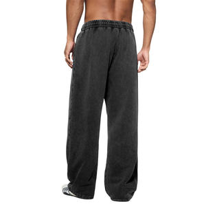 กางเกงวอร์มโลโก้แบบกำหนดเอง กางเกงจ็อกเกอร์ทรงหลวมผ้าฝ้ายฟลีซสำหรับผู้ชาย เหมาะสำหรับออกกำลังกาย เล่นกีฬา สไตล์วิทยาลัย - Product Image 3