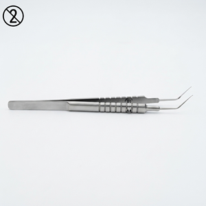 Pinzas de Capsulorrexis Kraff-Utrata con Punta Afilada, Instrumento Quirúrgico Oftálmico Manual, Certificado CE Clase I, Uso Hospitalario - Product Image 3