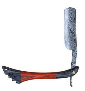 Handmade Damascus Steel Personalized Straight <b>Razor</b> Groomsman Shaving Ready Classic Barber Blade <b>Men</b> Thanksgiving Christmas Gift - Product Image 1