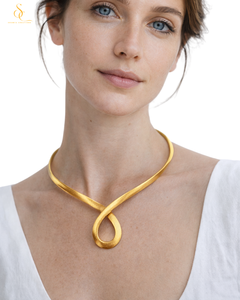Collar Gargantilla Boho Geométrico Chapado en Oro, Joyería de Moda de Latón para Mujer, Regalo para Fiestas - Product Image 1