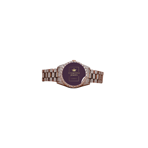 Reloj de Lujo Clásico para Hombre, Diseño Simple y Redondo, con Moissanita, Oro Rosa, Diamantes, Cuarzo, Estilo Antiguo, Caja de Acero Inoxidable - Product Image 1