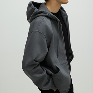 Sweat à capuche athlétique premium pour homme, hiver, fermeture éclair, doublure sherpa, brodé, épais, respirant, grandes tailles, élégant - Product Image 4