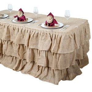 Falda de mesa desechable de alta calidad, accesorio decorativo impermeable y reutilizable para bodas, eventos formales, hoteles, banquetes - Product Image 1