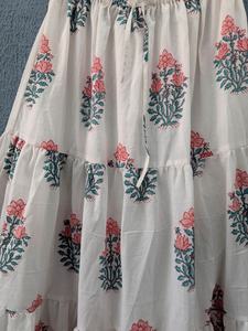 Indian Cotton <b>Skirt</b> Hand Block Print Cotton <b>Skirt</b> <b>with</b> Lined Floral Cotton <b>Skirts</b> beautiful silhouette - Product Image 2