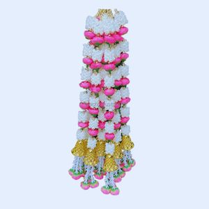 Nouvelle Arrivée 2026 Guirlande de fleurs artificielles en plastique, faites à la main, durables, en forme de clochettes de rose Mogra, pour événements, fêtes, décors de temple et mariages festifs - Product Image 2