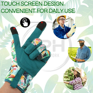 Guantes de Jardinería con Diseño Floral de Primera Calidad, Guantes de Trabajo para Jardín con Palma Reforzada y Dedos Completos, Guantes para Exteriores - Product Image 4