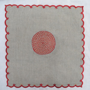 Modern <b>Square</b> Scallop <b>Edge</b> Embroidered 100% European Flax Linen Napkins Set Reusable Eco-Friendly Wedding Table Decor Customized - Product Image 3