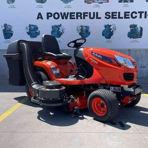 Tondeuse autoportée Kubota 18 CV à moteur diesel, tracteur de pelouse orange avec boîte de vitesses et moteur pour usage agricole - Product Image 2