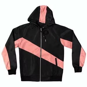 ชุดแจ็คเก็ตกันลมกันน้ำสำหรับตั้งแคมป์ฤดูหนาวแบบขายส่ง ชุดวอร์มวินเทจแบบซิปครึ่งตัว ผลิตจากไนลอน 100% รับสกรีนโลโก้ สไตล์ลำลองสีพื้น - Product Image 2