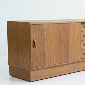 Buffet/Credenza Rétro en Bois de Teck Style Scandinave Mid-Century Modern pour Salon – Meuble de Rangement pour Vente en Gros aux États-Unis - Product Image 4