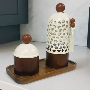 Modern Wooden Metal Incense Burner <b>Set</b> Wooden Tray Laser Cut Design Hand Made Eco Friendly Organic Aromatic for Middle East Use - Product Image 2