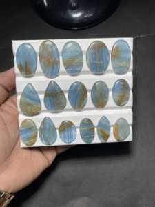 Cabujón de Calcita Lemuriana Aquatine, Gema de Calcita Azul Natural Pulida, Piedra Suelta para Joyería, Proveedor Mayorista de Gemas - Product Image 1