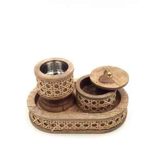 Brûleur d'encens Mubkhar au design créatif, écologique, en bois et métal, décoration d'intérieur à prix avantageux, brûleur d'encens Bakhoor - Product Image 4