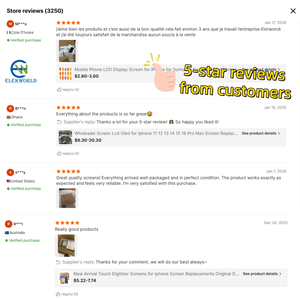 Elekworld จอแสดงผล OLED สำหรับ <span class=keywords><strong>iPhone</strong></span> 17 Pro 17 Pro 17 PRO MAX จอ LCD ชุดประกอบดิจิไทเซอร์สัมผัสสำหรับ <span class=keywords><strong>iPhone</strong></span> - Product Image 4