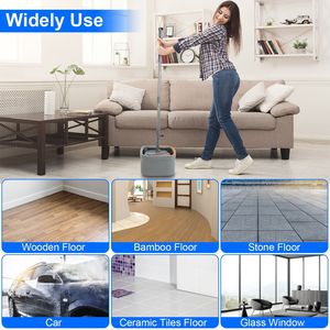 4pcs Reusable Microfiber Square <b>Mop</b> Pads Wet/Dry Floor Cleaning Home Use Machine Washable <b>Flat</b> <b>Mop</b> Replacements - Product Image 2