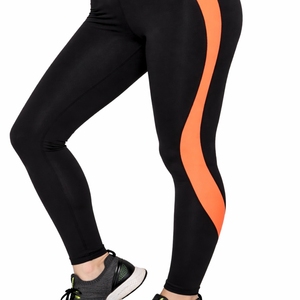 Leggings de yoga taille haute pour femme, couleur unie, avec empiècements, en tissu extensible pour le fitness et l'entraînement, coupe ajustée et confortable - Product Image 6