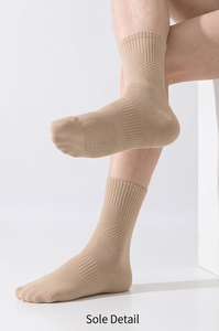 Chaussettes de sport mi-mollet pour hommes, respirantes, extensibles, haute qualité, avec logo personnalisé, compression, couche de base, amincissantes - Product Image 3