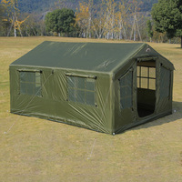 Tente gonflable carrée de luxe quatre saisons de 12 m², imperméable, portable, pliable, automatique, pour le glamping en plein air