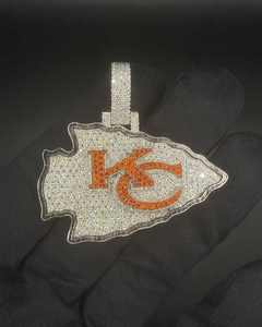 Custom <b>Initial</b> Logo Charm <b>Pendant</b> 925 Sterling <b>Silver</b> VVS Moissanite Hip Hop Style Men's Iced Name Gift - Product Image 1