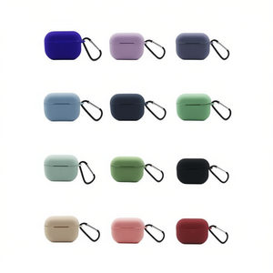 Estuche de silicona para auriculares con clip de mosquetón en varios colores para Airpods Pro 2.ª generación - Product Image 1
