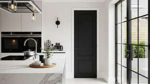 Porte Caesar WPC-QN sans cadre, moderne, étanche, à ouverture latérale, en bois composite, porte d'entrée en PVC, salle de bain - Product Image 6