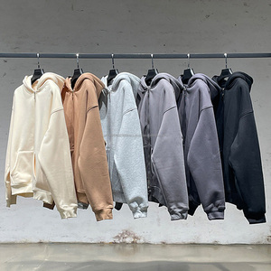 350G Factory Custom Casual Thick 58%Polyester 42%Cotton Blank Oversize Paper <b>Clip</b> Zip up French Terry Mens Zipper Hoodie - Product Image 2