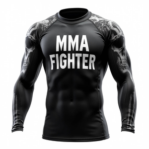 Camiseta de Compresión Cody Lunin para Hombre, Manga Larga, Ecológica, 220g, Protección UV, para Jiu Jitsu Brasileño, Impresión Digital, Secado Rápido - Product Image 4