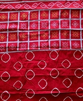 Sari imprimé en coton pur tissé à la main, sans plis, séchage rapide, réversible, pour l'été et les fêtes, K V International