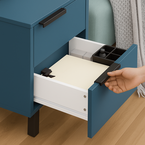 Hot Selling Modern Matte Black Aluminum Alloy Edge Pull Handle Minimalist Furniture <b>Hardware</b> for Kitchen Bathroom Nightstands - Product Image 6