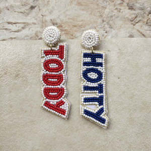 ต่างหูวันเกมทำโลโก้ปรับแต่งได้ทำด้วยมือเครื่องประดับแก้วปักลายลูกปัดงานปรับแต่งได้ - Product Image 1