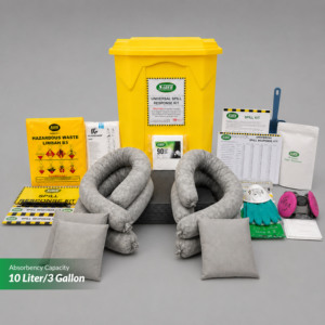 60L universal spill kit 16 gallon spill response kit Oil chemical spill absorbent pads Industrial spill control <b>socks</b> - Product Image 2