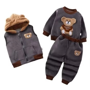 Vêtements d'hiver pour garçons de 1 à 3 ans, ensemble 3 pièces pour bébés et enfants, collection automne-hiver 2024 - Product Image 2