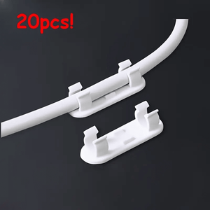 20 Pezzi Clip Adesivi Trasparenti per Gestione Cavi, Organizzatori per TV, PC, Ethernet, per Scrivania, Parete, Casa, Ufficio - Product Image 6