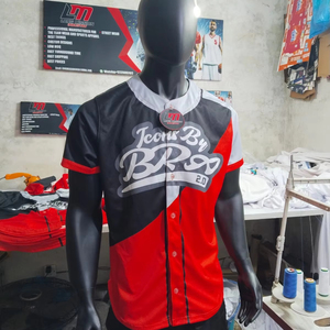 Camiseta de Béisbol con Botones, Ropa Deportiva de Alta Calidad con Logotipo del Equipo, Diseño por Sublimación 2026, Calidad Superior - Product Image 1