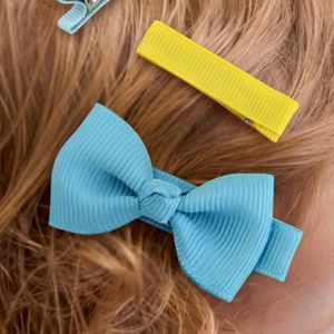 Material ecológico RPET, tela con estampado de logotipo personalizado, accesorios a presión para bebés y niñas pequeñas, mini pinza para el pelo con lazo - Product Image 6