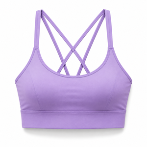 Soutien-gorge de sport ajustable à maintien élevé, ultra-extensible, respirant, grande taille, pour adulte, nouveau, bleu marine foncé, avec dos découpé - Product Image 2