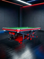 PUSHIZHE, Table de billard chinoise 8 boules, taille standard 9 pieds, ardoise naturelle, cadre en bois massif, coussin en caoutchouc K55, club