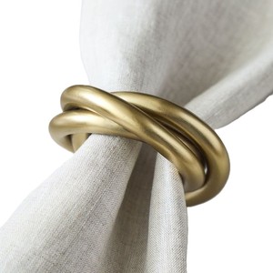 Minimal Brass Napkin Rings <b>For</b> Events Hotels Weddings Gold Polish Finished Metal Napkin Holder <b>For</b> Modern Home Dining Accessory - Product Image 6