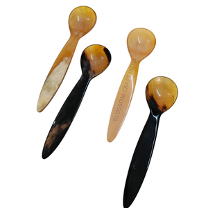 Cuchara de cuerno de búfalo artesanal y cuchara de cuerno de sopa de vaca y cuchara de cuerno de cubiertos para comer y desayuno - Product Image 2