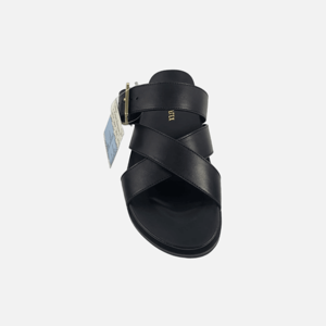 Zapatos planos para mujer, parte superior de piel de vaca, punta abierta, sin cordones, con amortiguación de aire, entresuela de EVA, suela de goma, forro de piel de oveja, antideslizantes, para oficina - Product Image 3
